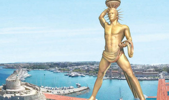 تمثال رودس بالذكاء الاصطناعي