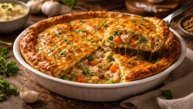 فطيرة الدجاج المقرمشة في المنزل بأسلوب احترافي ومذاق متكامل