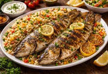 وصفة الارز المشكل مع السمك