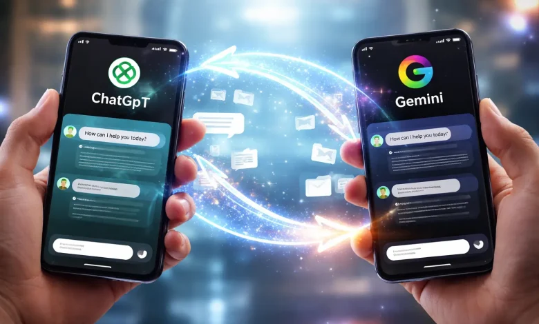 خطوة غير مسبوقة من جوجل: نقل المحادثات من ChatGPT إلى Gemini