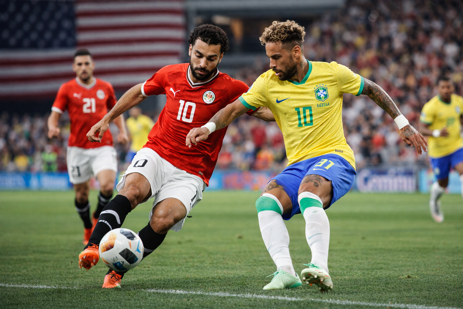 الفراعنة أمام السامبا على الأراضي الأمريكية في اختبار ما قبل كأس العالم